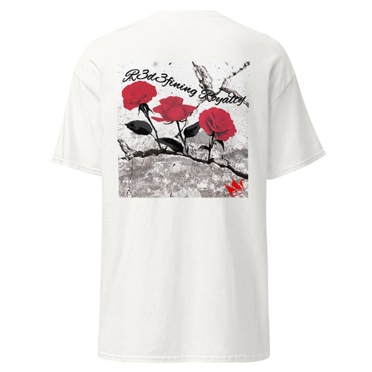 Red "RESILIEROSESNT " - White T-Shirt back