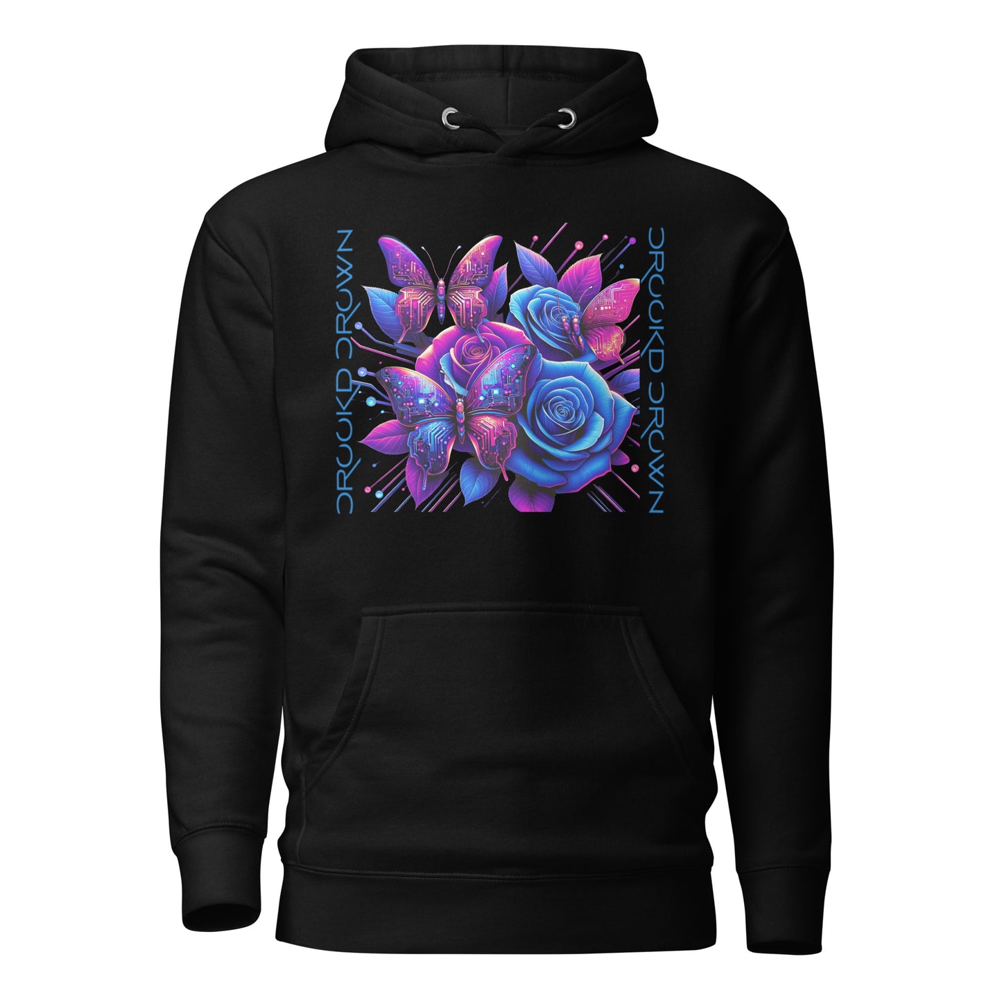 Women's Digital Butterflies Hoodie black