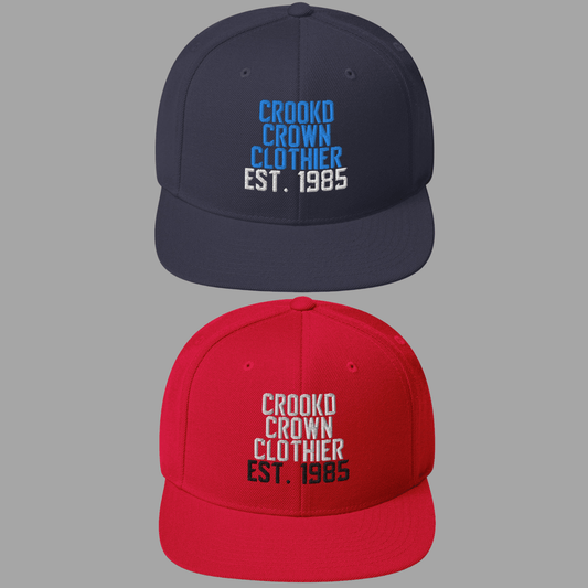 Introducing the Crookd Crown Clothier Embroidered Snapback Hat Collection