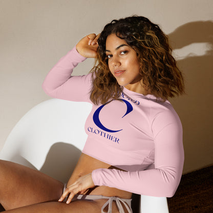 Crookd Luxe Contour Crop Top – Pink close up