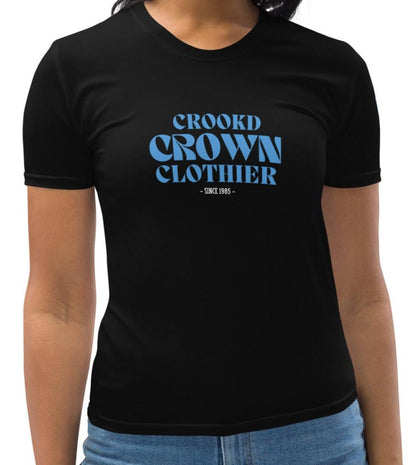 Crookd Crown Baby Doll Tee – Black & Blue