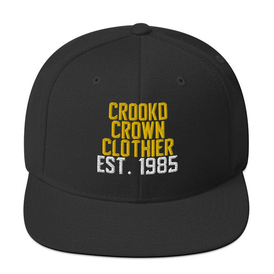Crookd Crown Embroidered Snapback 