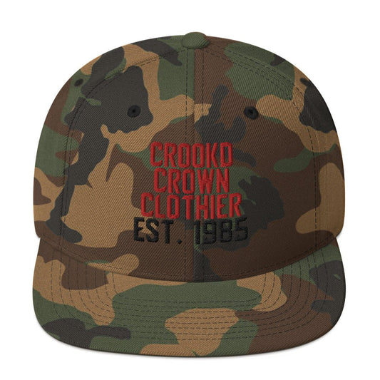 Crookd Crown Snapback – Camo