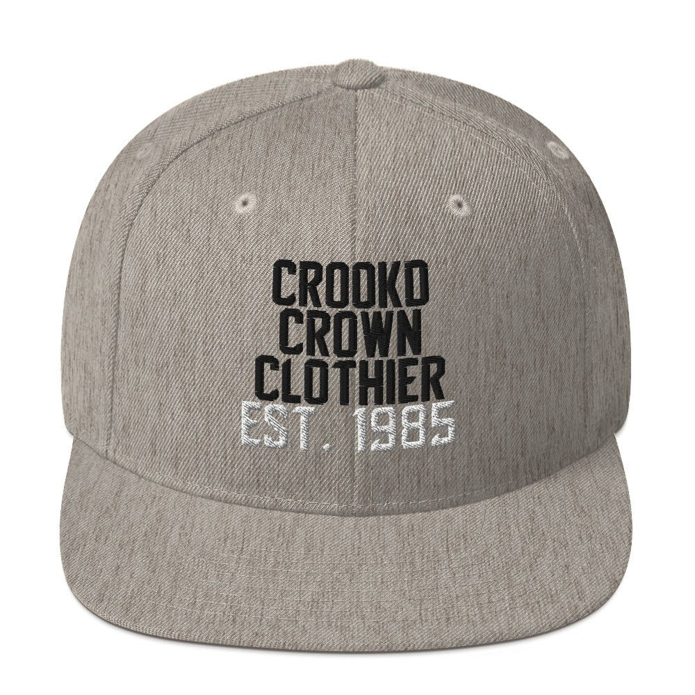 Crookd Crown Snapback – Light Gray