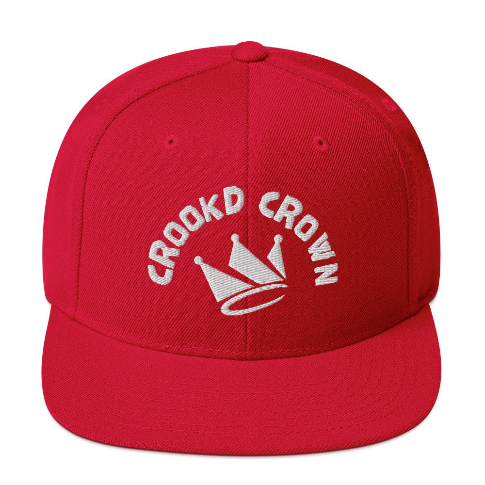 Crookd Crown Snapback Hat front