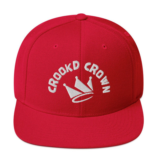 Crookd Crown Snapback Hat front