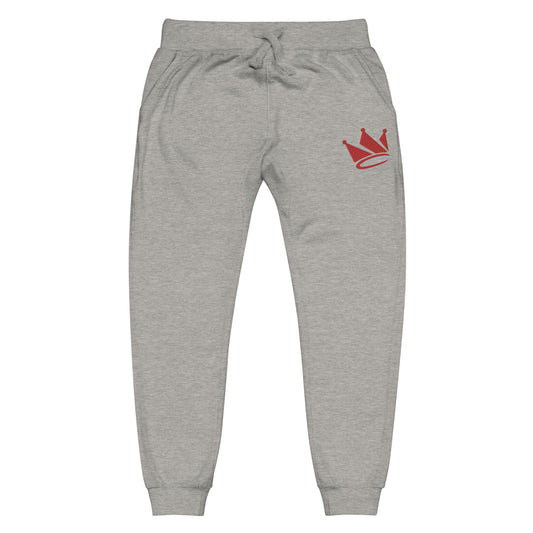 OG Crookd Crown Embroidered Joggers – Gray