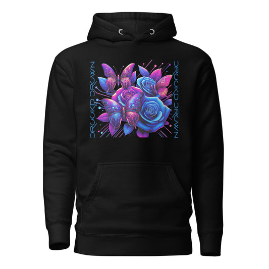 Women's Digital Butterflies Hoodie black