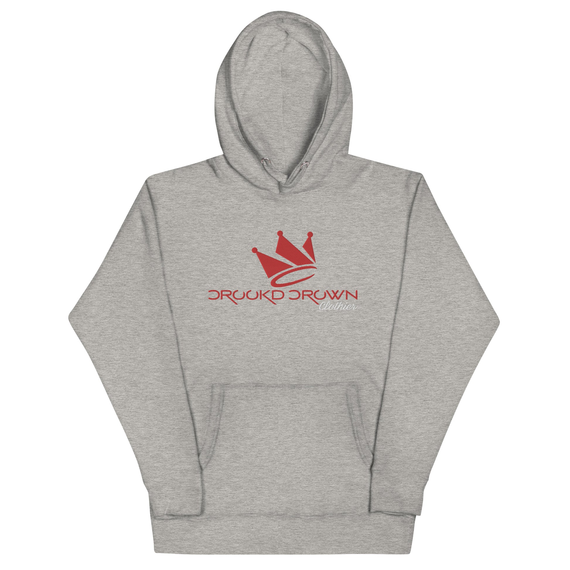 OG Crookd Crown Embroidered Hoodie – Gray 