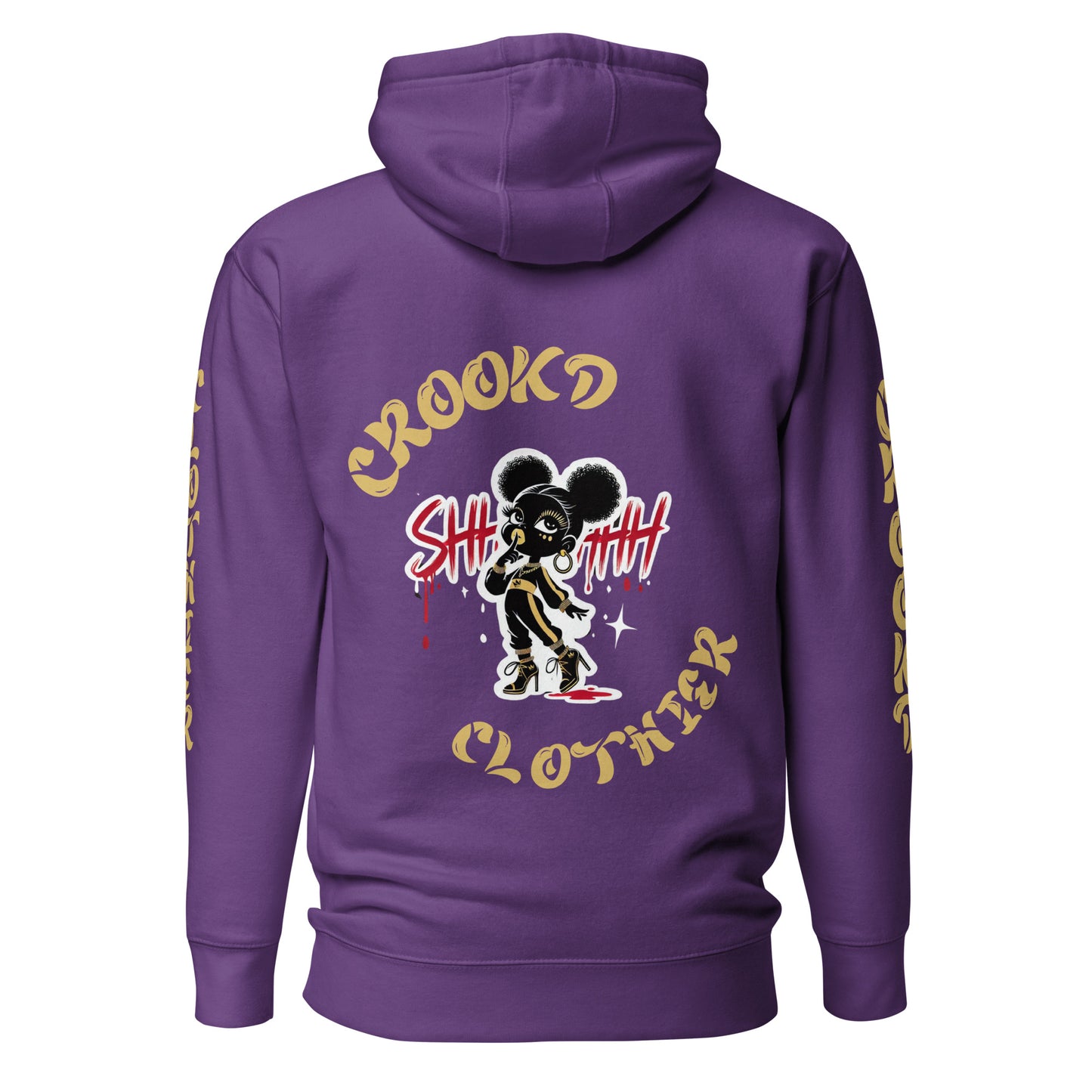 Women's Silent Allegiance Hoodie purple back